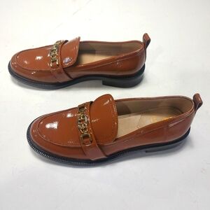 Sam Edelman Brown Loafers with Gold Chain